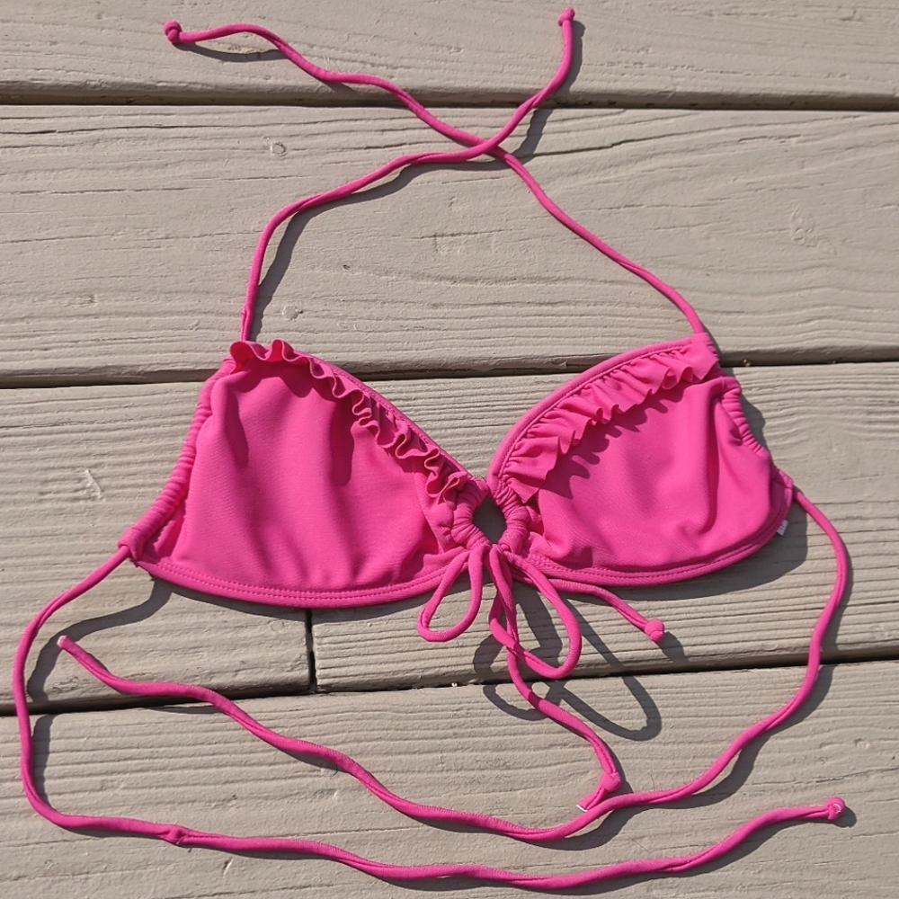 Aeropostale Bright Pink Bikini Top Size XS